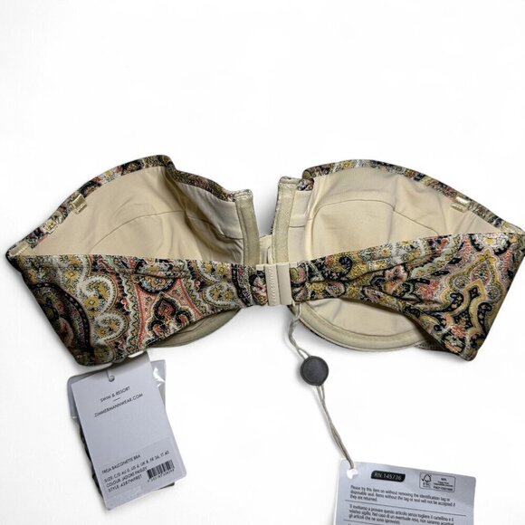 Zimmermann Strapless Freja Balconette Bikini Top US 2-4 C/D Jadore Paisley NWT - Picture 4 of 7